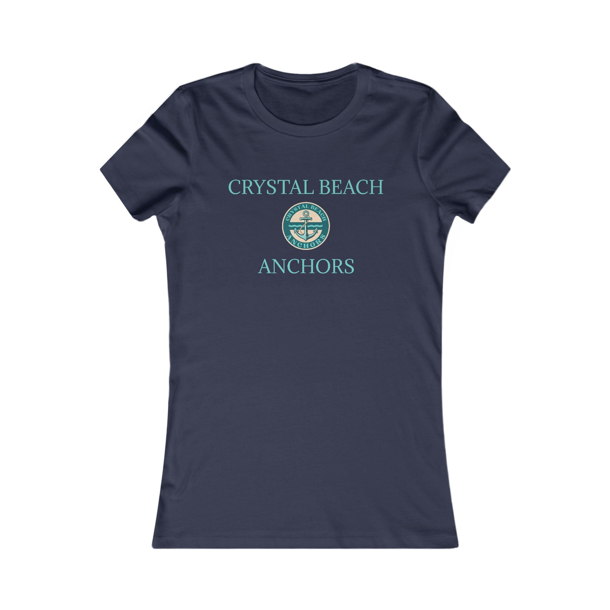 Women's Crystal Beach Anchors Fitted T-Shirt
