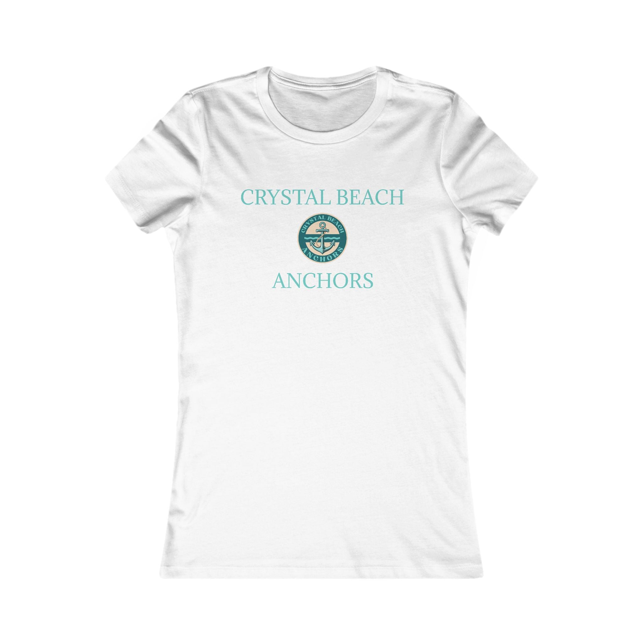 Women's Crystal Beach Anchors Fitted T-Shirt